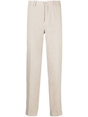 120% Lino mid-rise linen trousers - Neutrals
