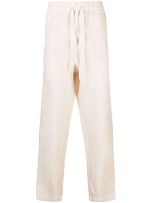 120% Lino mid-rise straight-leg linen trousers - Neutrals