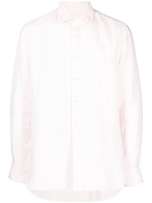 120% Lino plain linen shirt - Pink