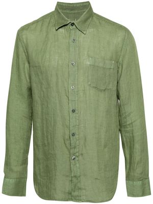 120% Lino poplin linen shirt - Green