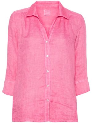 120% Lino poplin linen shirt - Pink