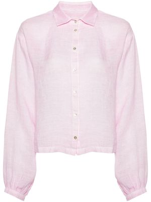 120% Lino semi-sheer linen shirt - Pink