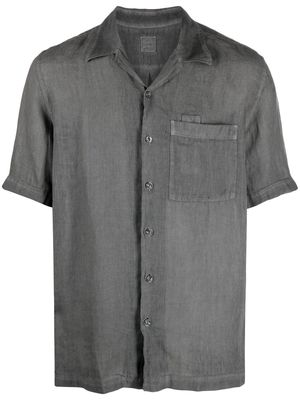 120% Lino short-sleeve linen shirt - Grey