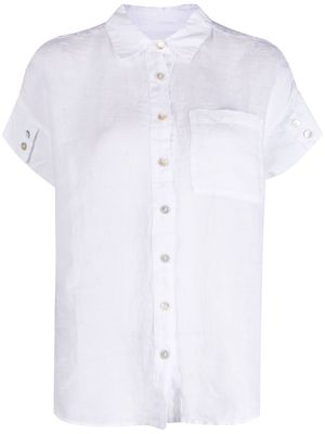 120% Lino short-sleeve linen shirt - White