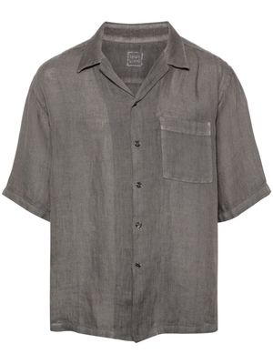 120% Lino short-sleeves linen shirt - Grey