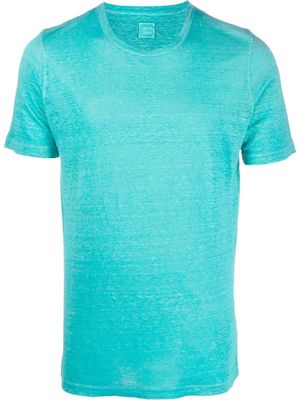 120% Lino short sleeves T-shirt - Blue