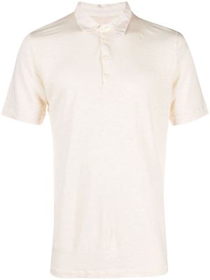 120% Lino shortsleeved linen polo shirt - Neutrals