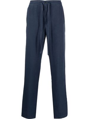 120% Lino slim-cut linen trousers - Blue