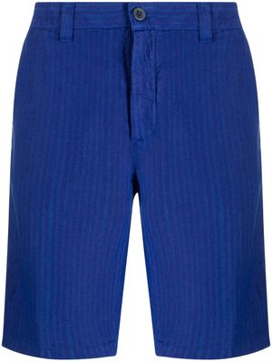 120% Lino striped linen Bermuda shorts - Blue