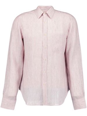 120% Lino striped linen shirt - Pink