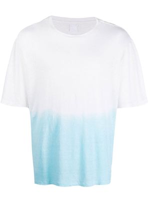 120% Lino tie-dye linen T-shirt - Blue