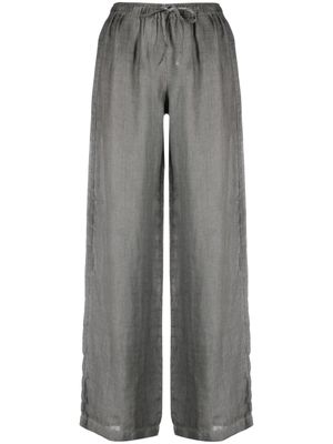 120% Lino wide-leg linen trousers - Grey