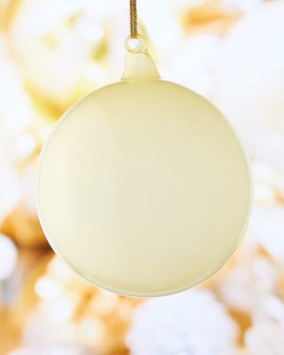 120MM Gold Bubblegum Glass Christmas Ornament