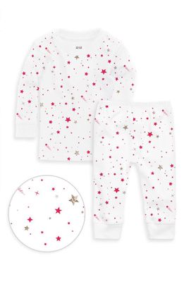 1212 The Organic Pima Cotton Fitted-Two Piece Pajamas in Shooting Stars