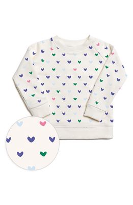 1212 The Organic Pullover Sweatshirt in Jelly Bean Hearts