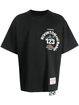 123 RIVINGTON CVA Paris cotton T-shirt - Black