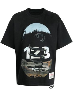 123 RIVINGTON FW Paris cotton T-shirt - Black