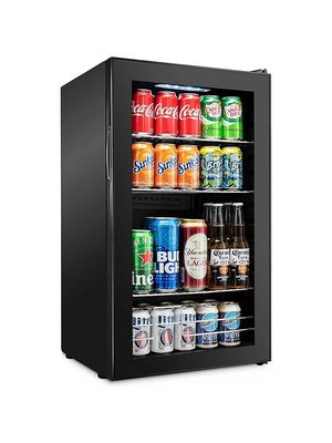 126 Can Small Refrigerator - Black - Black - Size Small