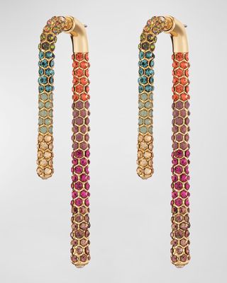 12K Gold-Plated Mini Pave Celeste Crystal Earrings
