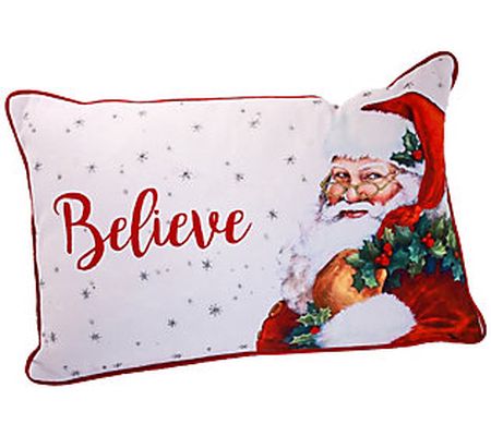 12"X18" Believe Santa Pillow by Valerie