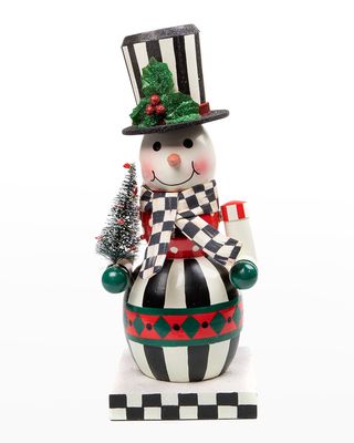 13.75" Top Hat Snowman Nutcracker