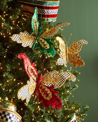 13.75in, 10in, and 7.75" Christmas Magic Butterflies, Set of 3