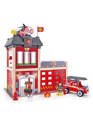 13-Piece City Fire Station - Red