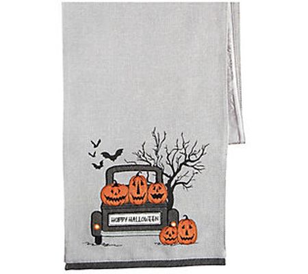 13" x 72" Spooky Time Table Runner W/LED Lights by Valerie