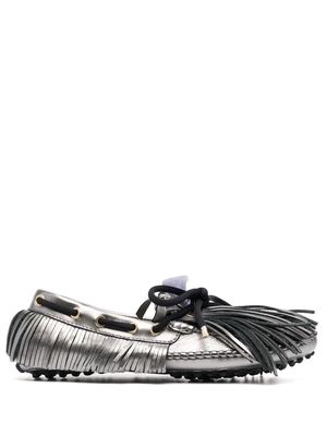 1309sr Pulwhi fringed loafers - Silver
