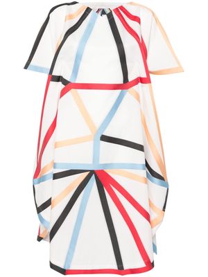 132 5. Issey Miyake Dimensions geometric-print dress - White