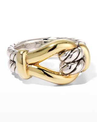 13mm Thoroughbred Loop Ring in Silver and 18k Gold