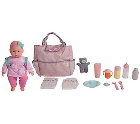 14 Inch Pretend Play Baby Doll with Diaper Bag