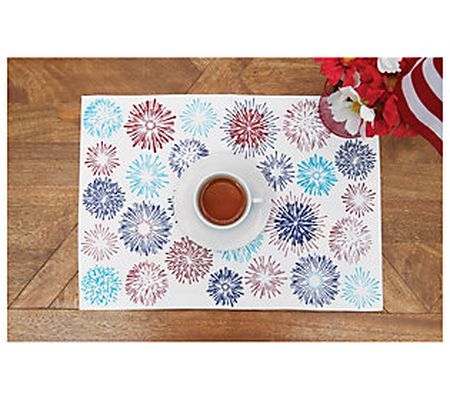 14" x 20" Firework Sparkle Placemat Set of 6 by Valerie