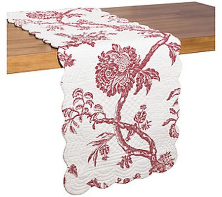 14" x 51" Arcadia Red Table Runner by Valerie
