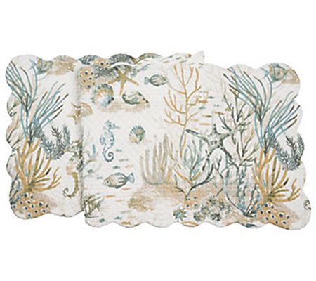 14" x 51" Cerulean Shores Table Runner by Valer ie
