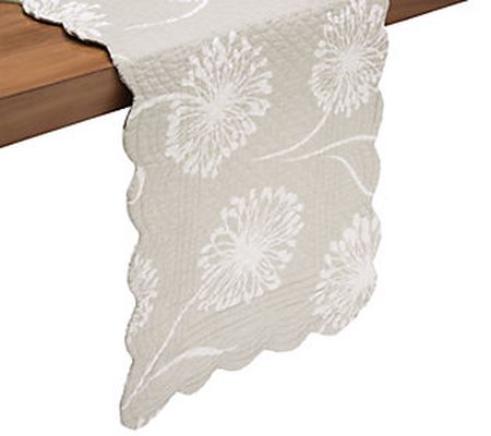 14" x 51" Guinevere Floral Table Runner by Vale rie