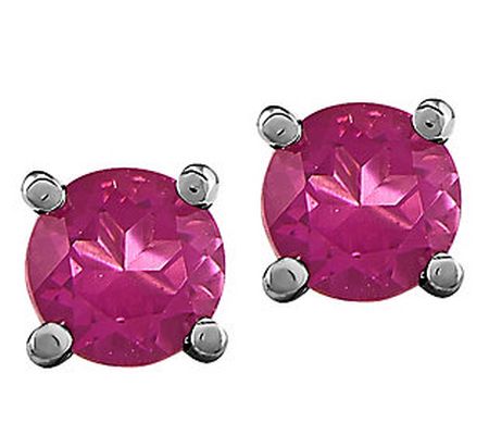 14K 0.70 cttw  Pink Sapphire Stud Earrings