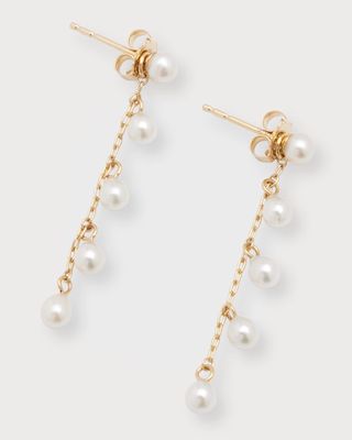 14K Akoya Dancing Pearl Earrings