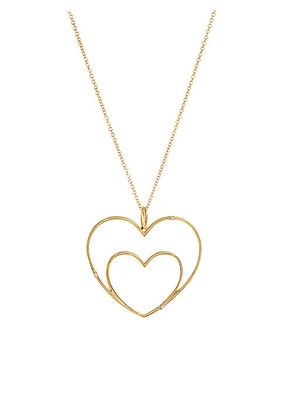 14K & 18K Yellow Gold & Diamond "I Carry Your Heart" Pendant Necklace