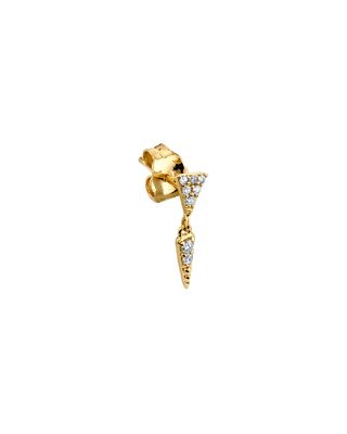 14k Diamond Fringe-Drop Earring, Single