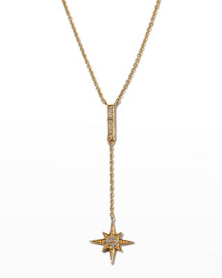 14k Diamond Starburst Y-Drop Necklace