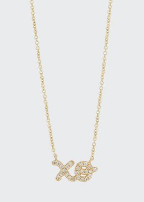 14k Diamond XO Pendant Necklace