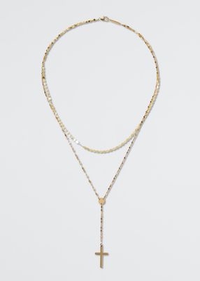 14k Double-Strand Crossary Necklace