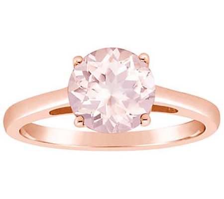 14K Gold 1.90 cttw Round Morganite Ring