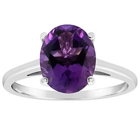 14K Gold 2.20 cttw Oval Amethyst Ring