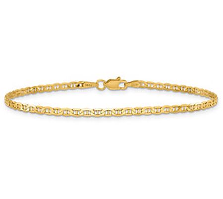 14K Gold 8" Marine Link Chain Bracelet