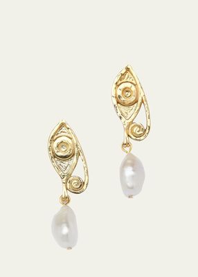 14K Gold Ayla Pearl Earrings