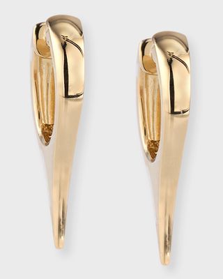 14K Gold Dagger Huggie Earrings