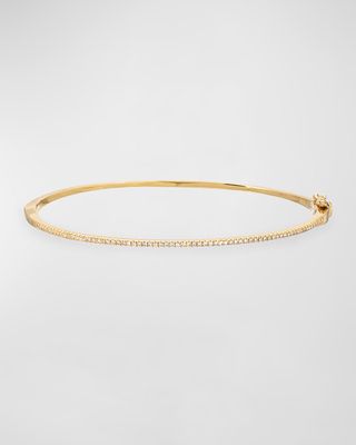 14K Gold Diamond Bangle Bracelet