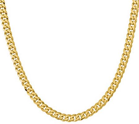 14K Gold Flat Beveled 24" Curb Necklace, 79.8g